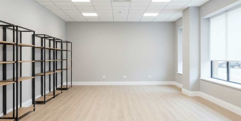 Bright and empty retail space