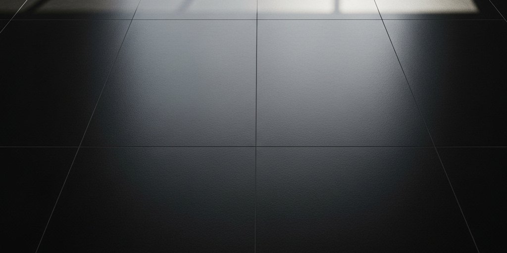 Black Ceramic Tile Floor