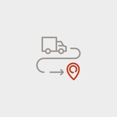 Truck and map marker icon